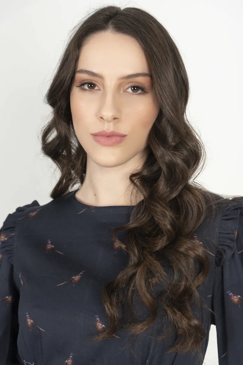 Hartwell Eugenia Dress - Navy Pheasants-2